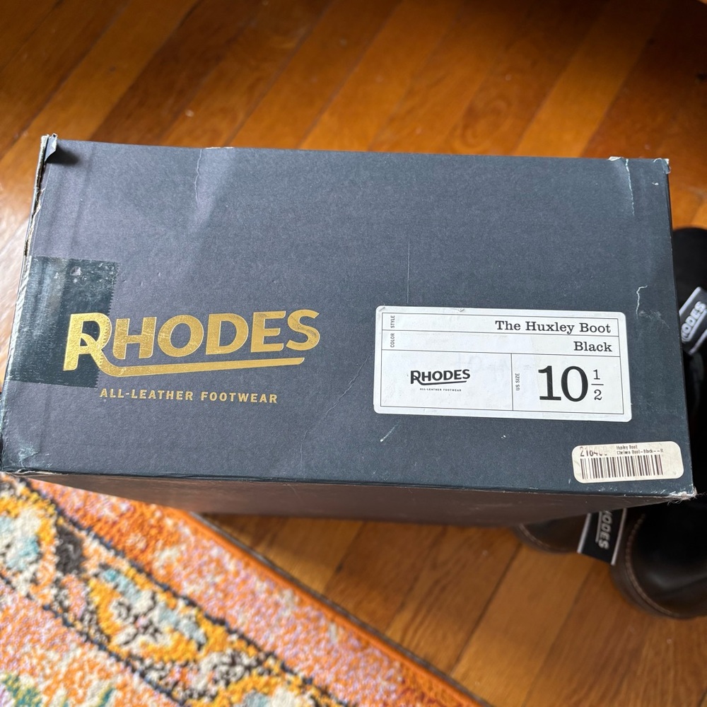 Rhodes Black Leather Chelsea Boots for Men - Picture 7 of 7